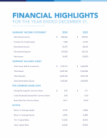 Financial Highlight