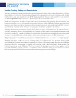 Insider Trading Policy and Restrictions