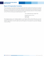 Report of Compensation Committee
