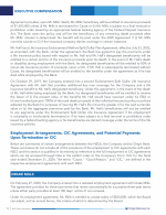 Employment Arrangements, CIC Agreements, and Potential Payments Upon Termination or CIC